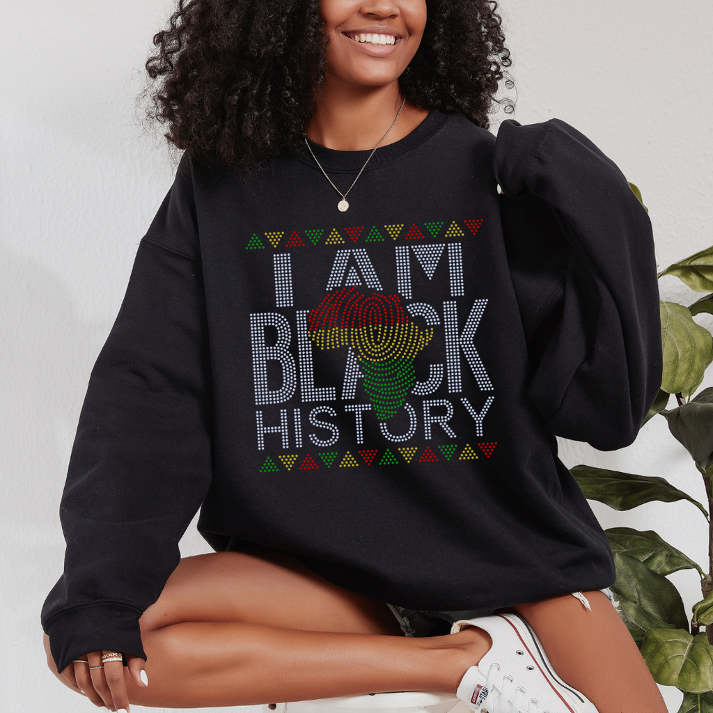 Black History Print RHINESTONE TRANSFER