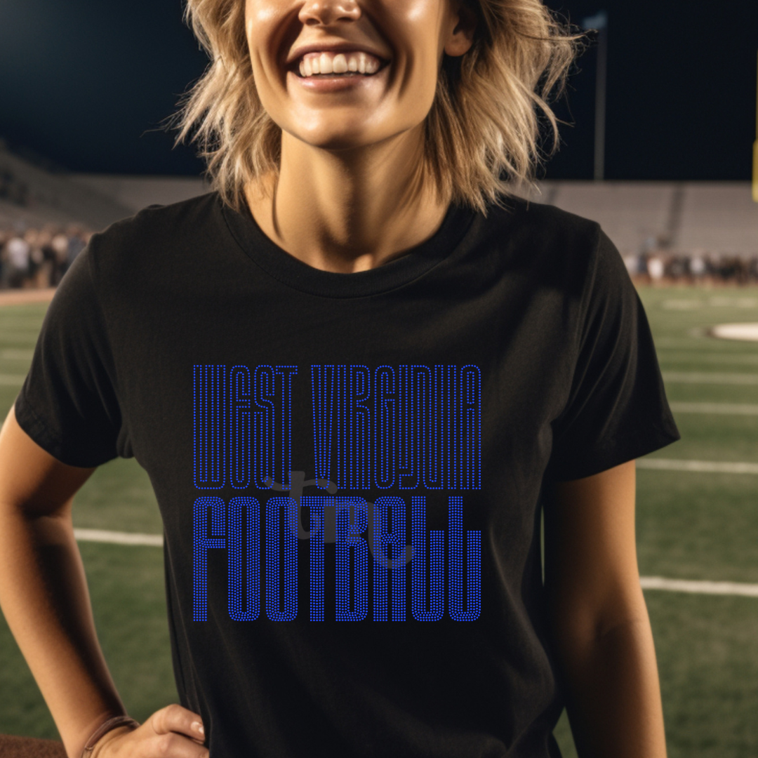 Outline West Virginia Football SPANGLE TRANSFER