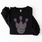 Bowling Ball and Pins SPANGLE TRANSFER