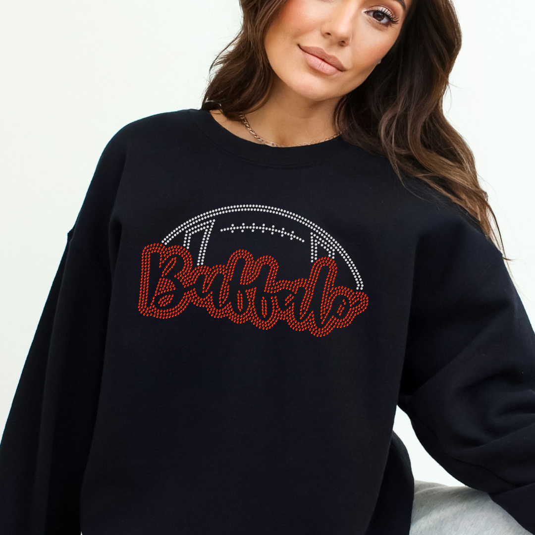 Buffalo Football Two Color RHINESTONE TRANSFER