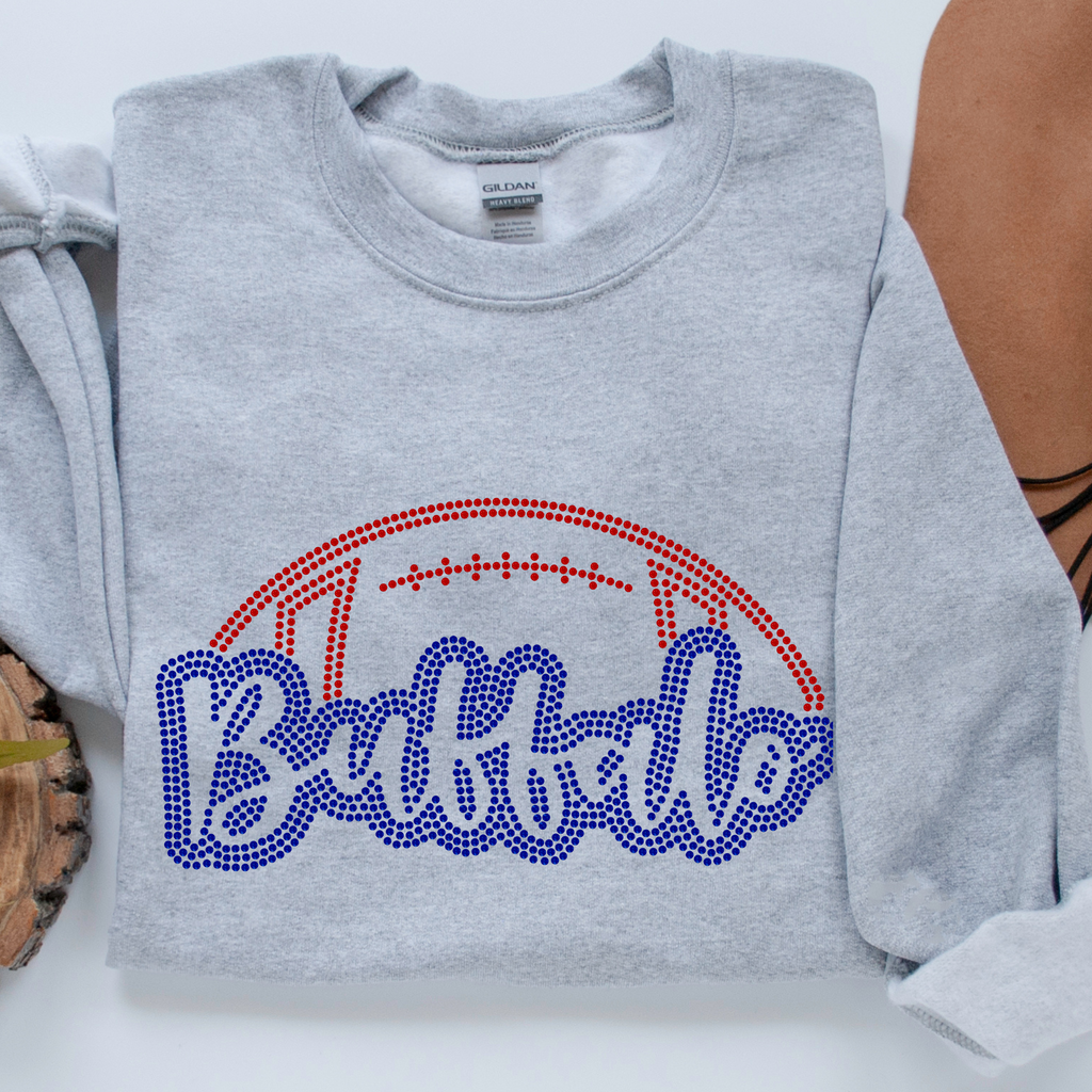Buffalo Football TWO COLOR SPANGLES TRANSFER