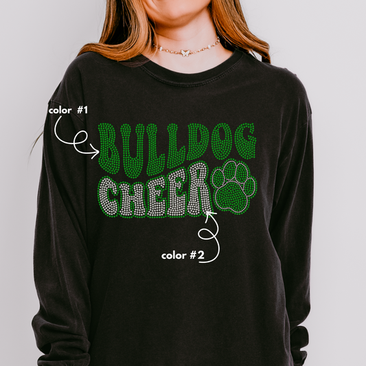 Bulldog Cheer Wavy SPANGLE TRANSFER