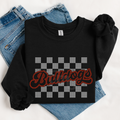 Bulldogs Retro Checkered RHINESTONE TRANSFER