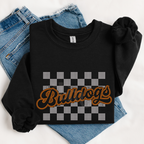Bulldogs Retro Checkered SPANGLE TRANSFER