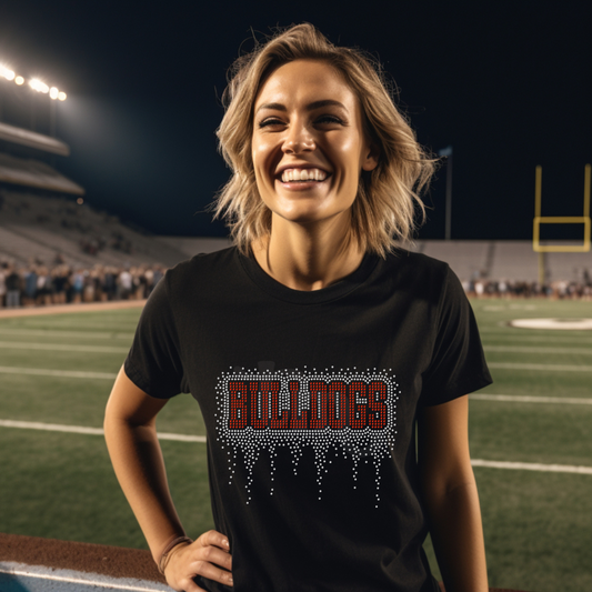 Bulldogs Athletic Drip RHINESTONE TRANSFER