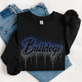 Bulldogs Ombre Drip RHINESTONE TRANSFER