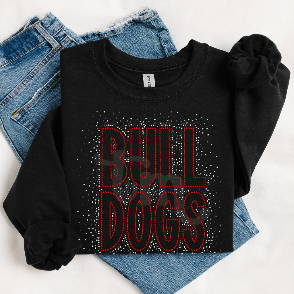 Bulldogs Scatter Snow Font SPANGLE TRANSFER