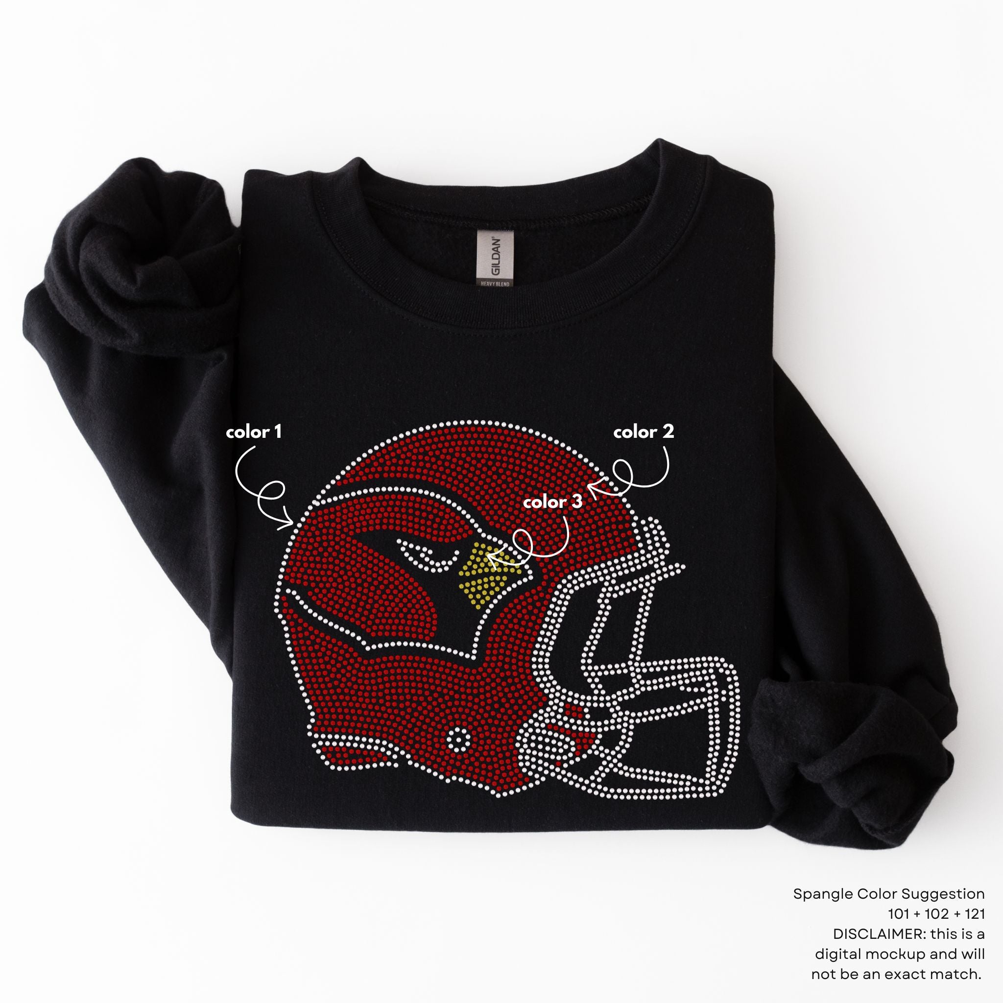 Cardinals Football Helmet SPANGLES TRANSFER