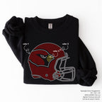 Cardinals Football Helmet SPANGLES TRANSFER