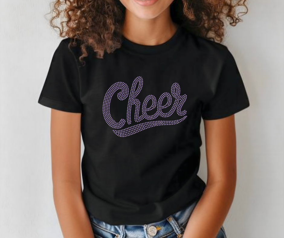 Cheer Fancy Font RHINESTONE TRANSFER