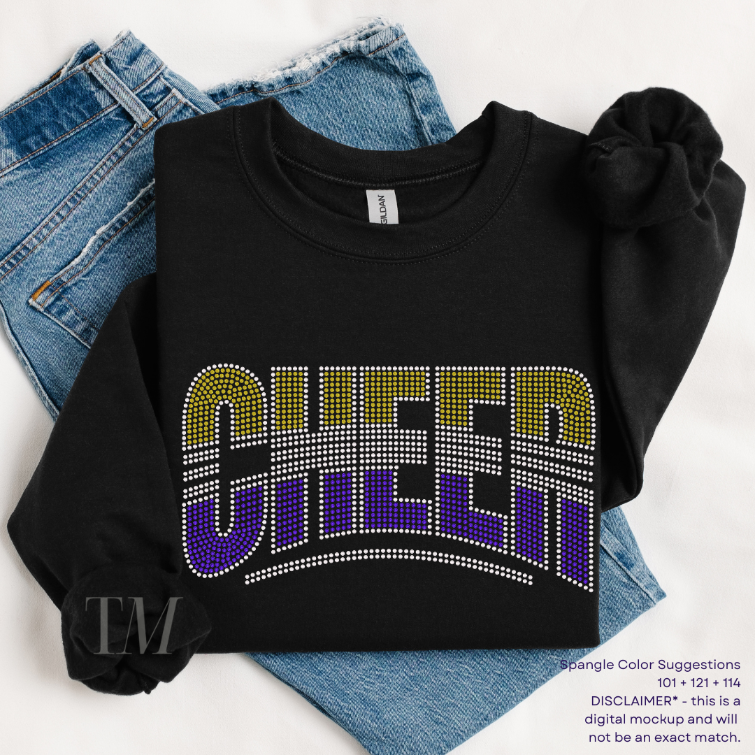 Cheer Curved SPANGLES TRANSFER