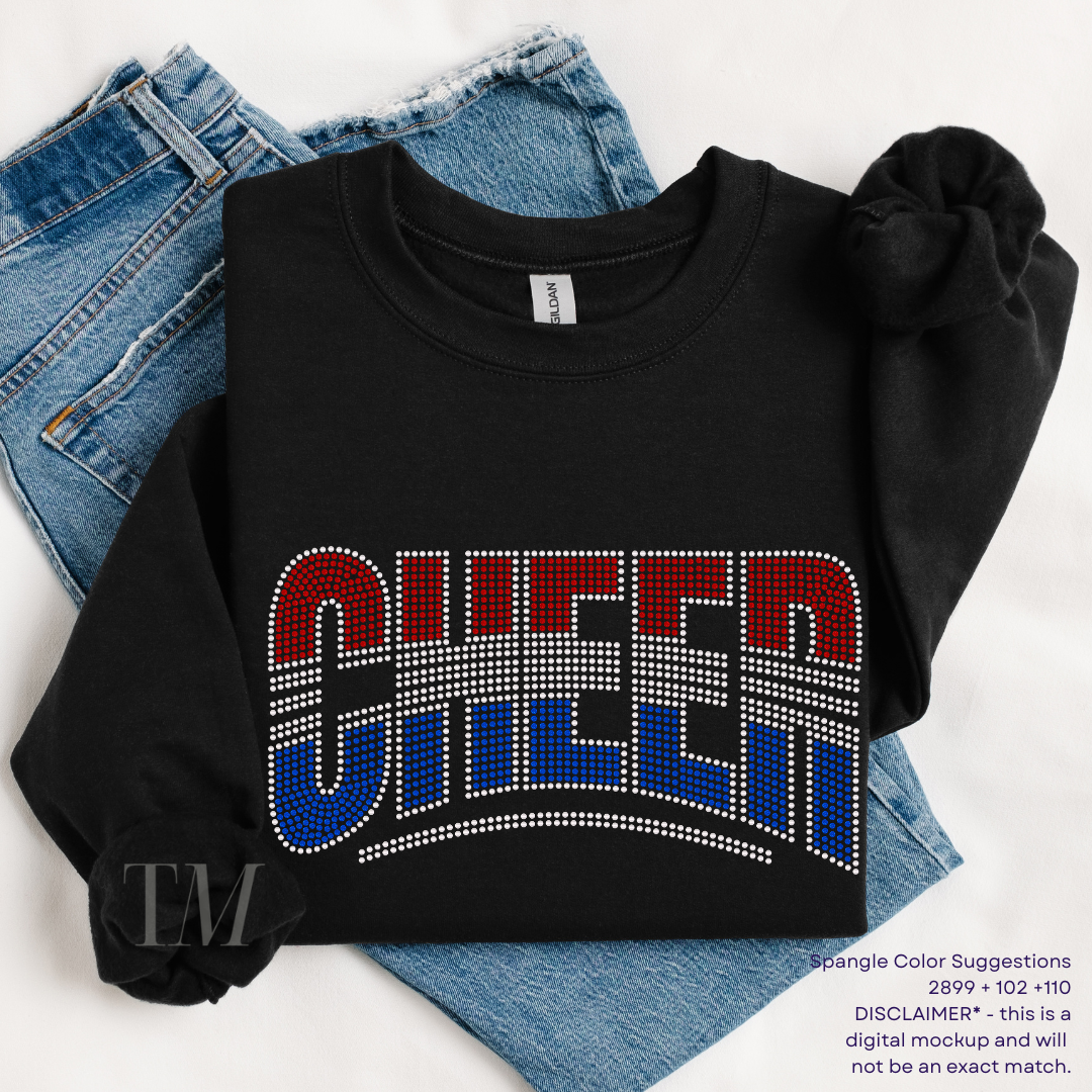 Cheer Curved SPANGLES TRANSFER