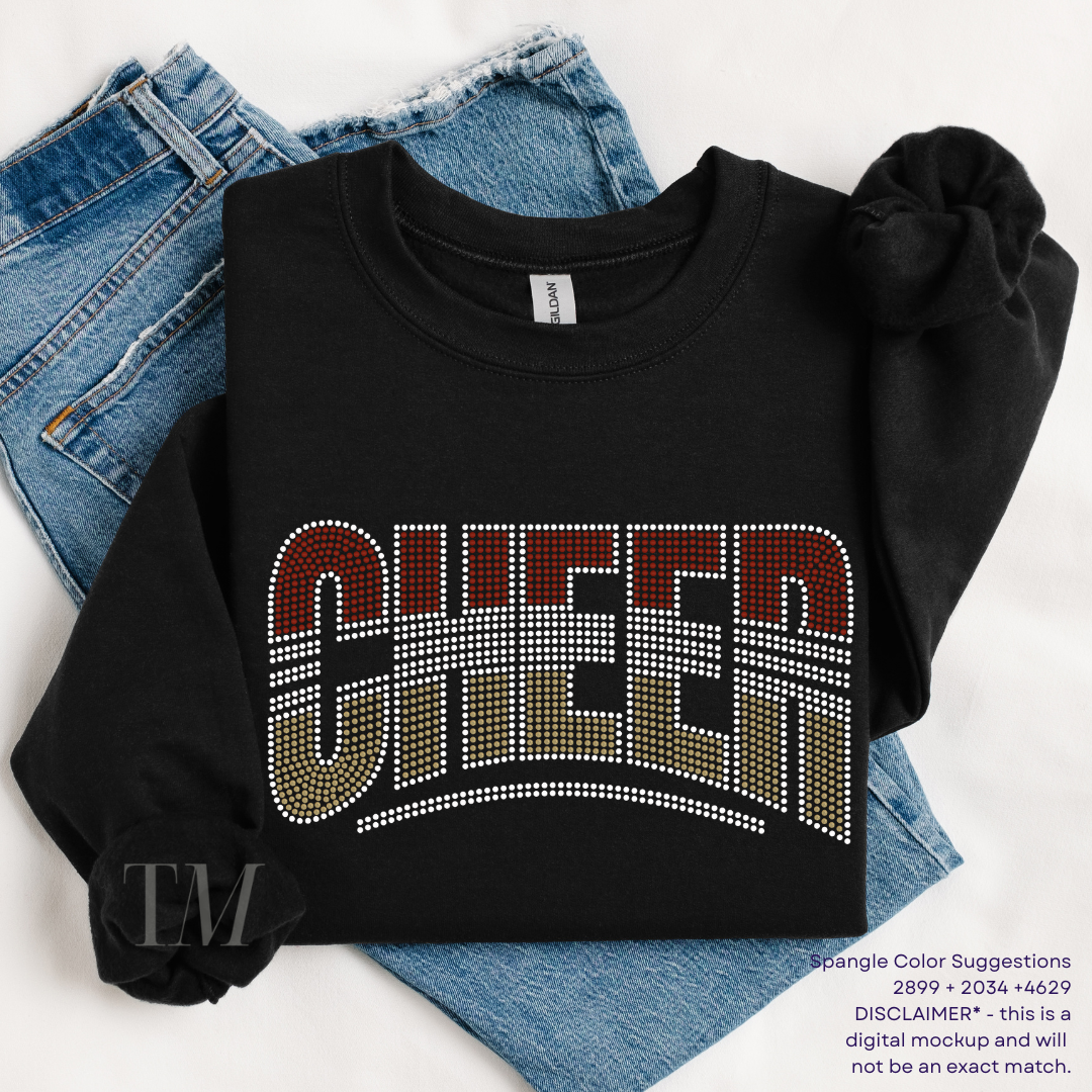 Cheer Curved SPANGLES TRANSFER