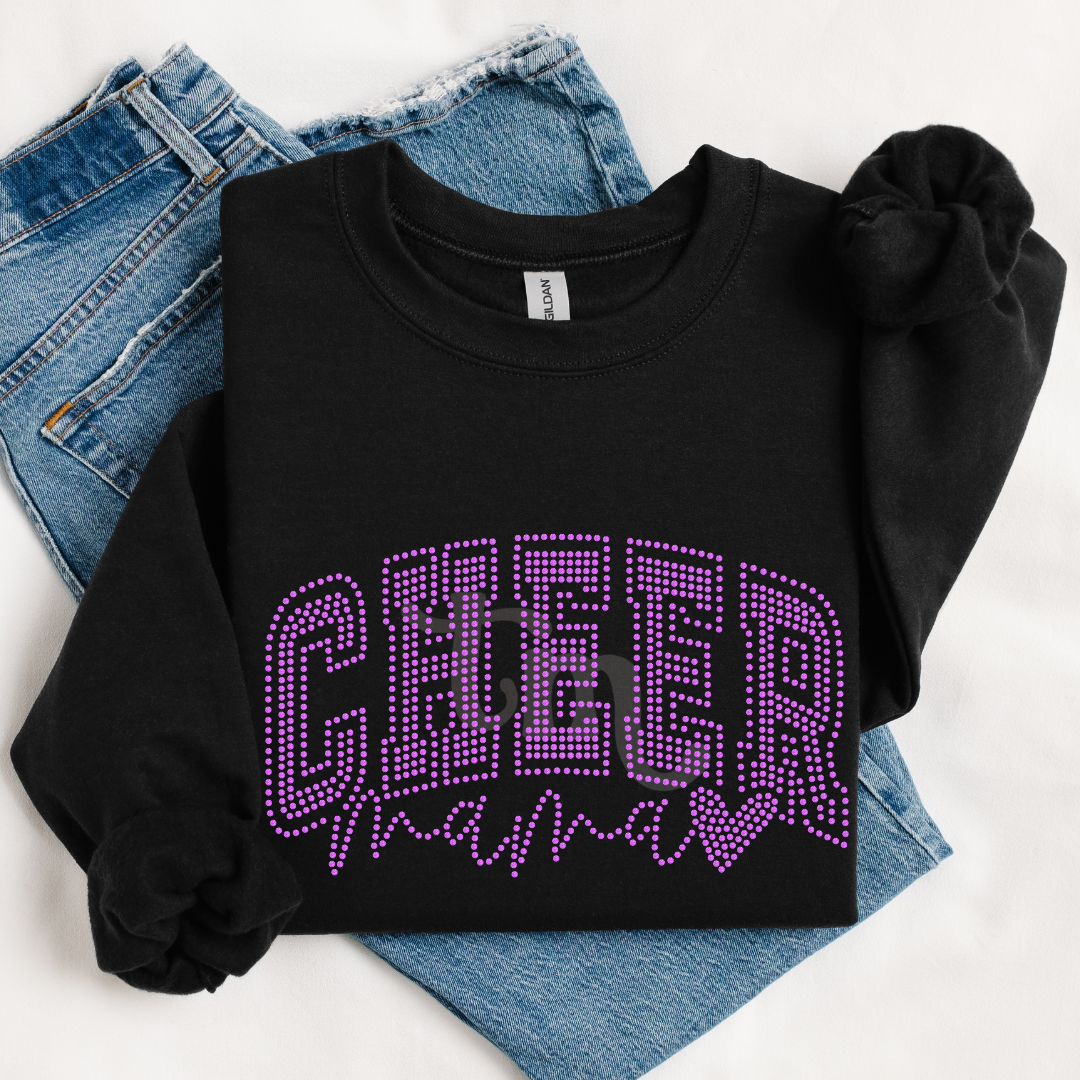 Cheer Mama with Heart SPANGLES TRANSFER