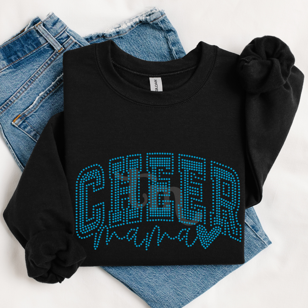 Cheer Mama with Heart SPANGLES TRANSFER