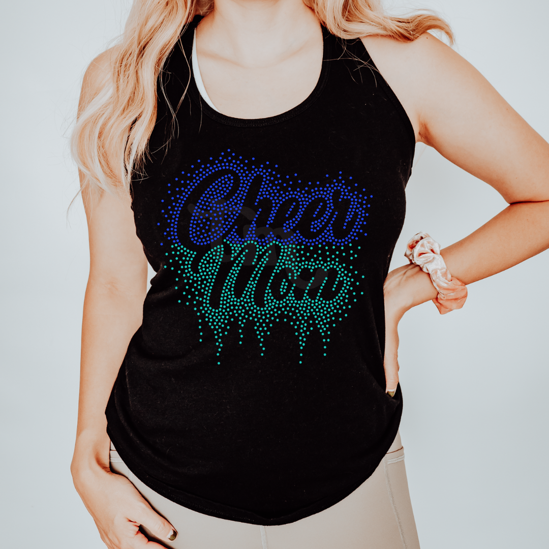 Cheer Mom Ombre Drip SPANGLES TRANSFER