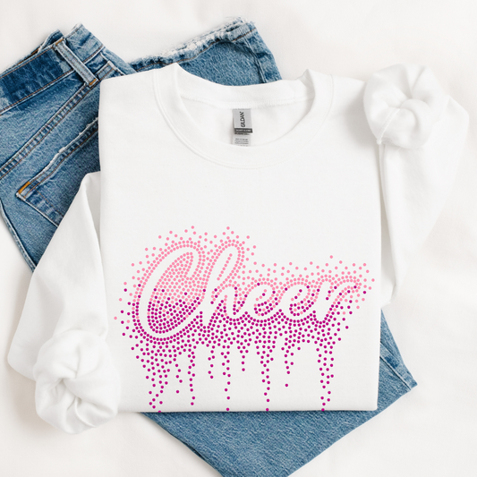 Cheer Ombre Drip RHINESTONE TRANSFER