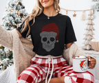 Christmas Skull RHINESTONE TRANSFER