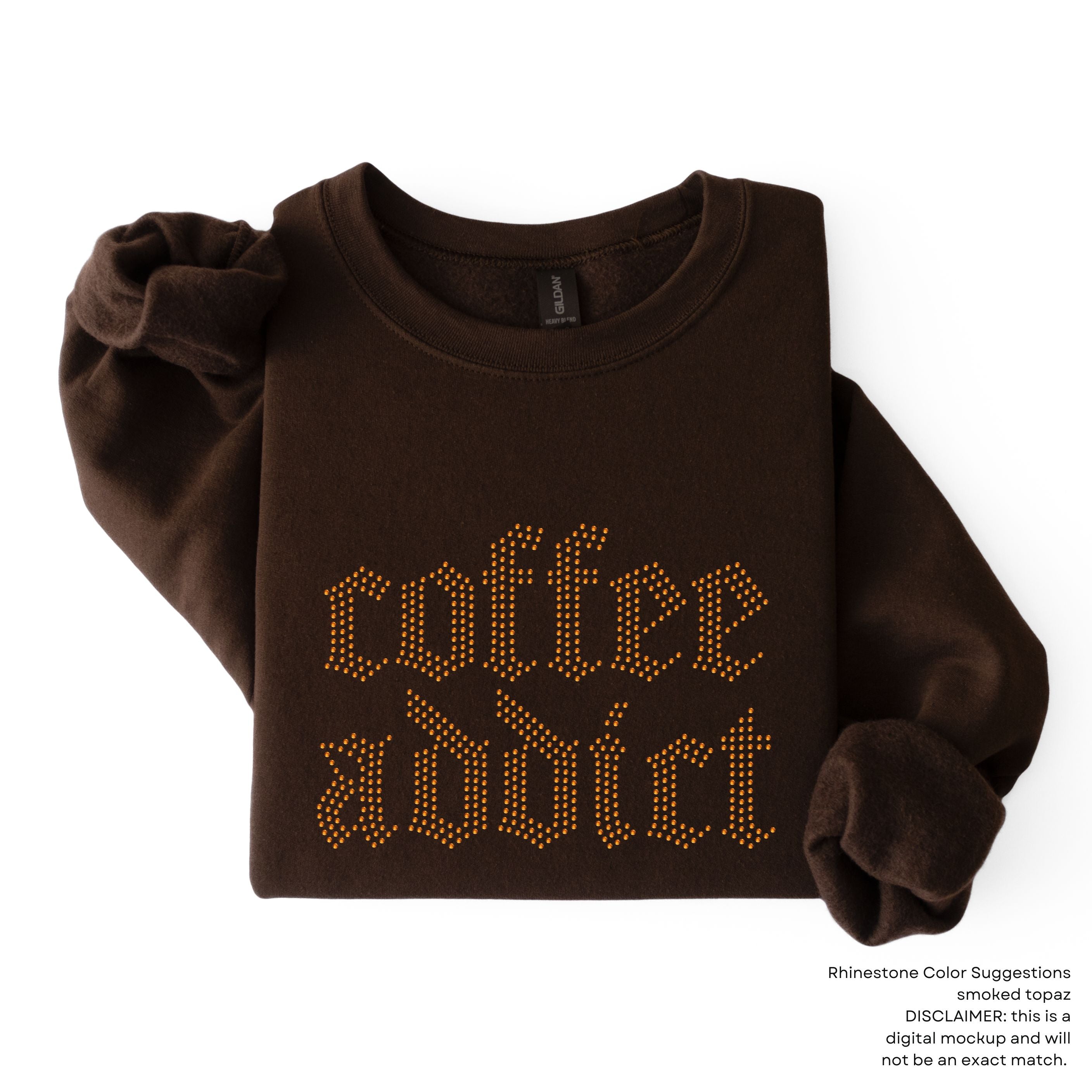 Coffee Addict RHINESTONE TRANSFER