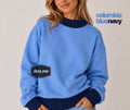 Columbia Blue + Navy Tees Me Premium Mock Neck Sweatshirt || PREORDER est. ship 8/17