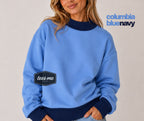 Columbia Blue + Navy Tees Me Premium Mock Neck Sweatshirt || PREORDER est. ship 8/17