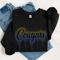 Cougars Ombre Drip RHINESTONE TRANSFER