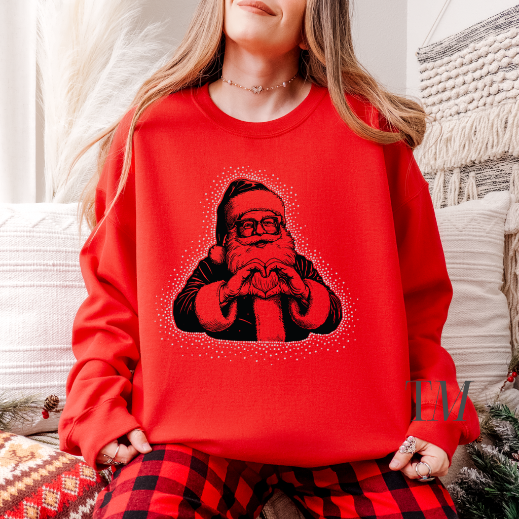 Santa Hand Heart (purchased separately) Scatter RHINESTONE TRANSFER