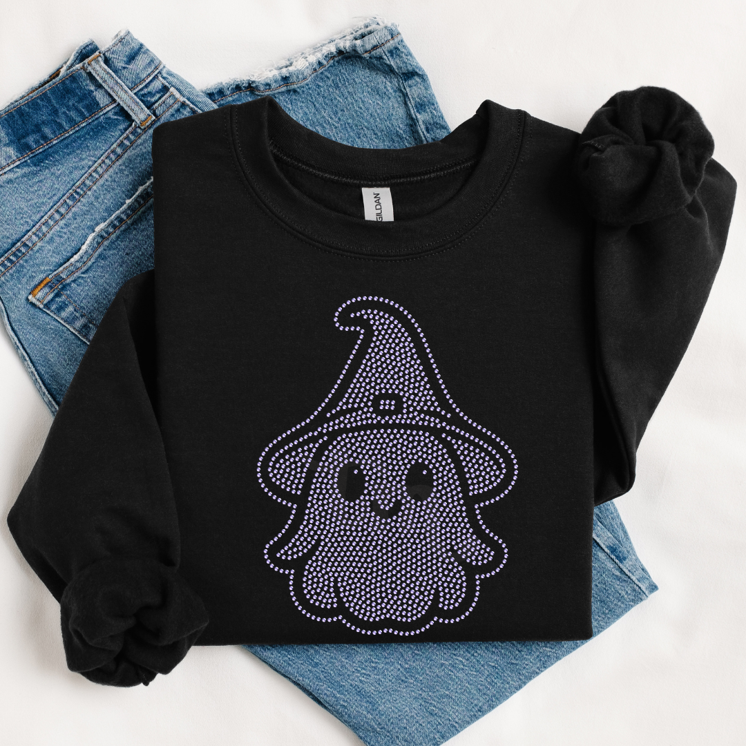 Cute Ghost Witch SPANGLES TRANSFER