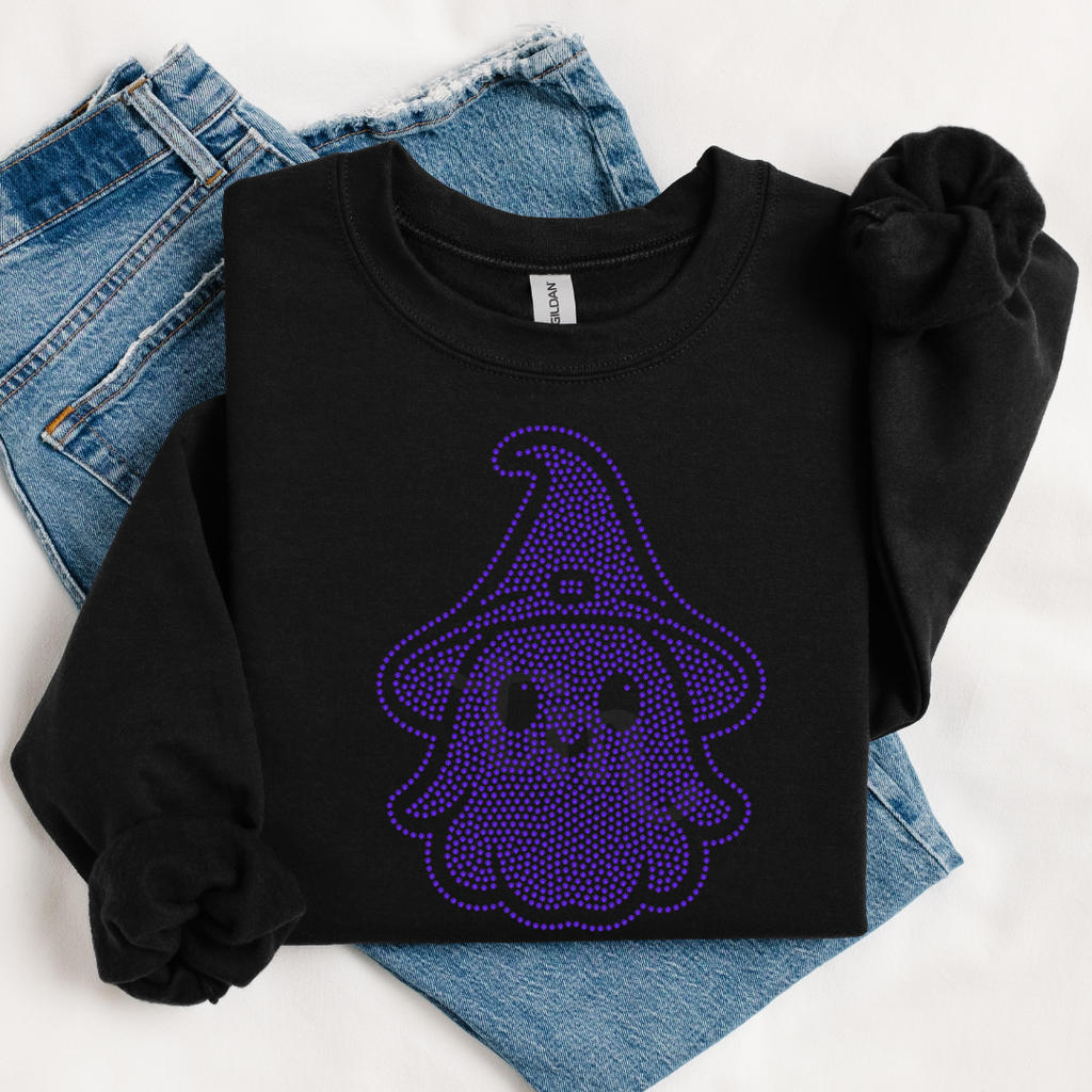 Cute Ghost Witch SPANGLES TRANSFER