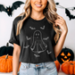 Cutesy Ghost with Bats RHINESTONE TRANSFER