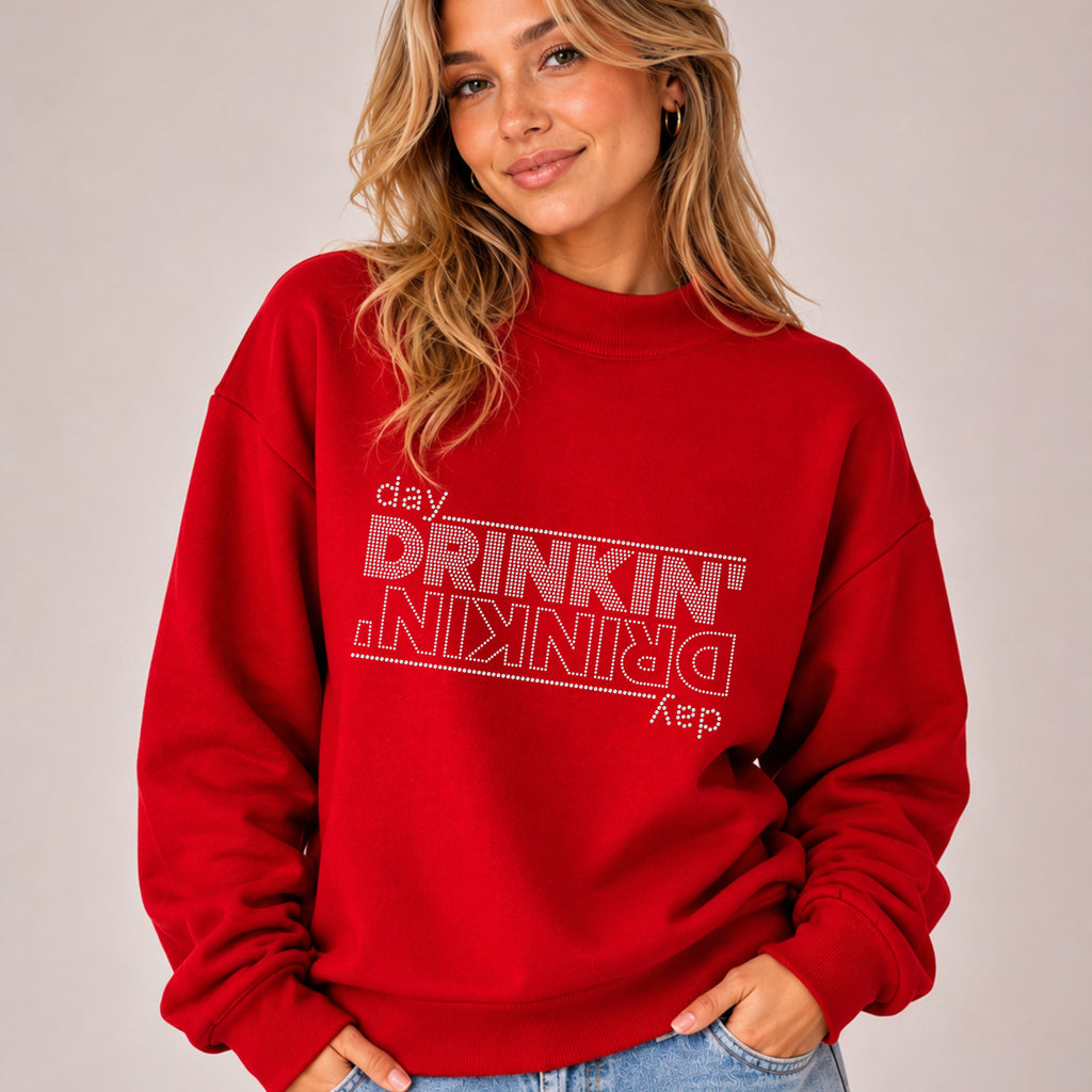 READY TO SHIP // Day Drinkin' RHINESTONE TRANSFER c. crystal ab