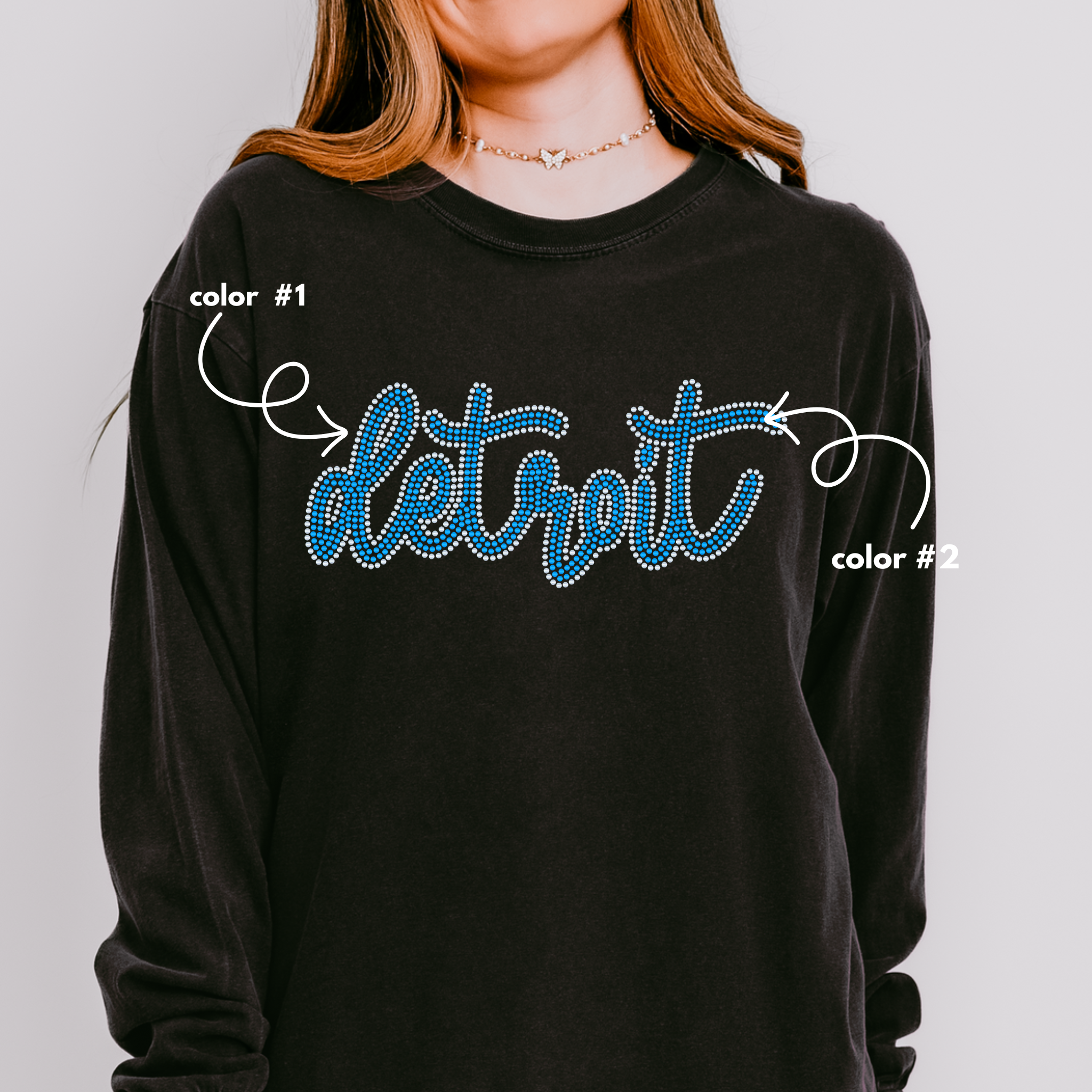 Detroit Cursive SPANGLES TRANSFER