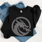 Dragon with Fire Mascot SPANGLES TRANSFER