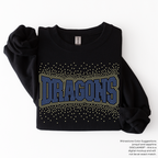 Dragons Arched Scatter RHINESTONE TRANSFER