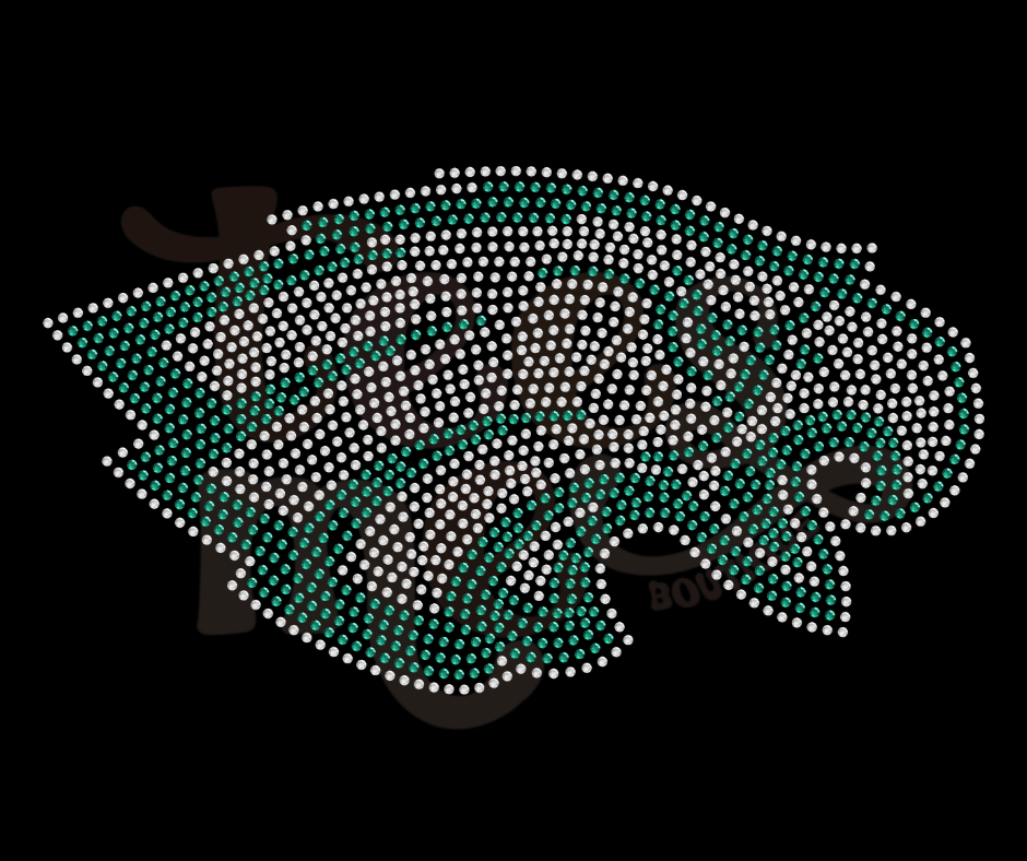 Eagle Head Mascot RHINESTONE TRANSFER