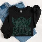 Eagles w/ Mascot Name SPANGLE TRANSFER
