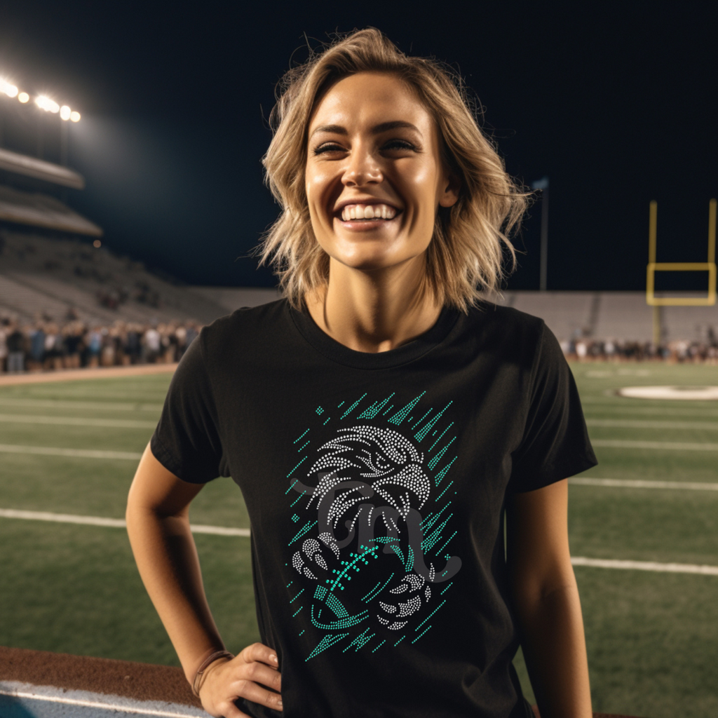 Eagles Football Mascot RHINESTONE TRANSFER