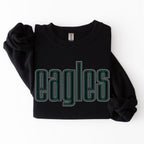 Eagles Double Outline SPANGLES TRANSFER