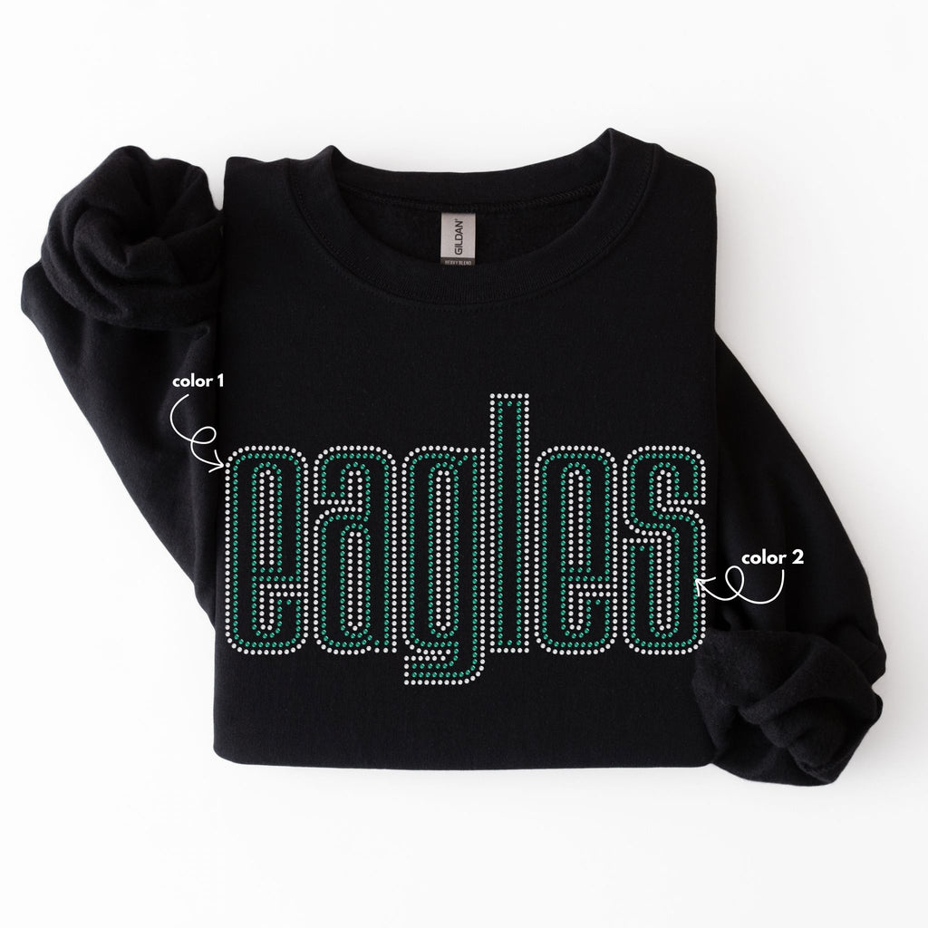 Eagles Double Outline SPANGLES TRANSFER