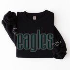 Eagles Double Outline SPANGLES TRANSFER