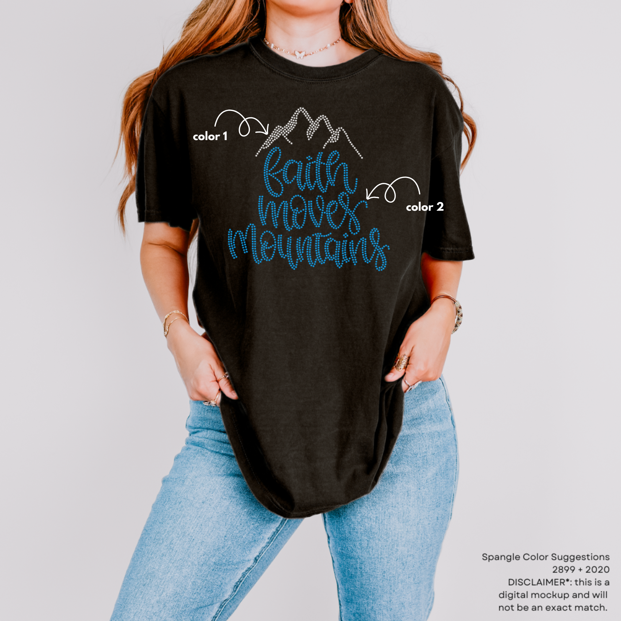 Faith Moves Mountains SPANGLES TRANSFER