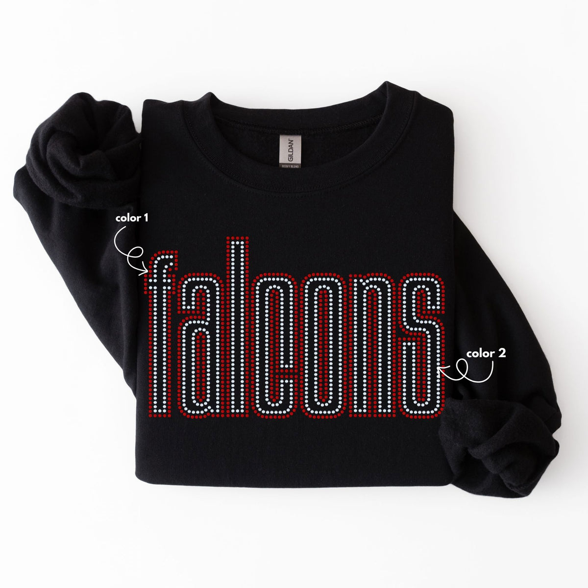 Falcons Double Outline SPANGLES TRANSFER