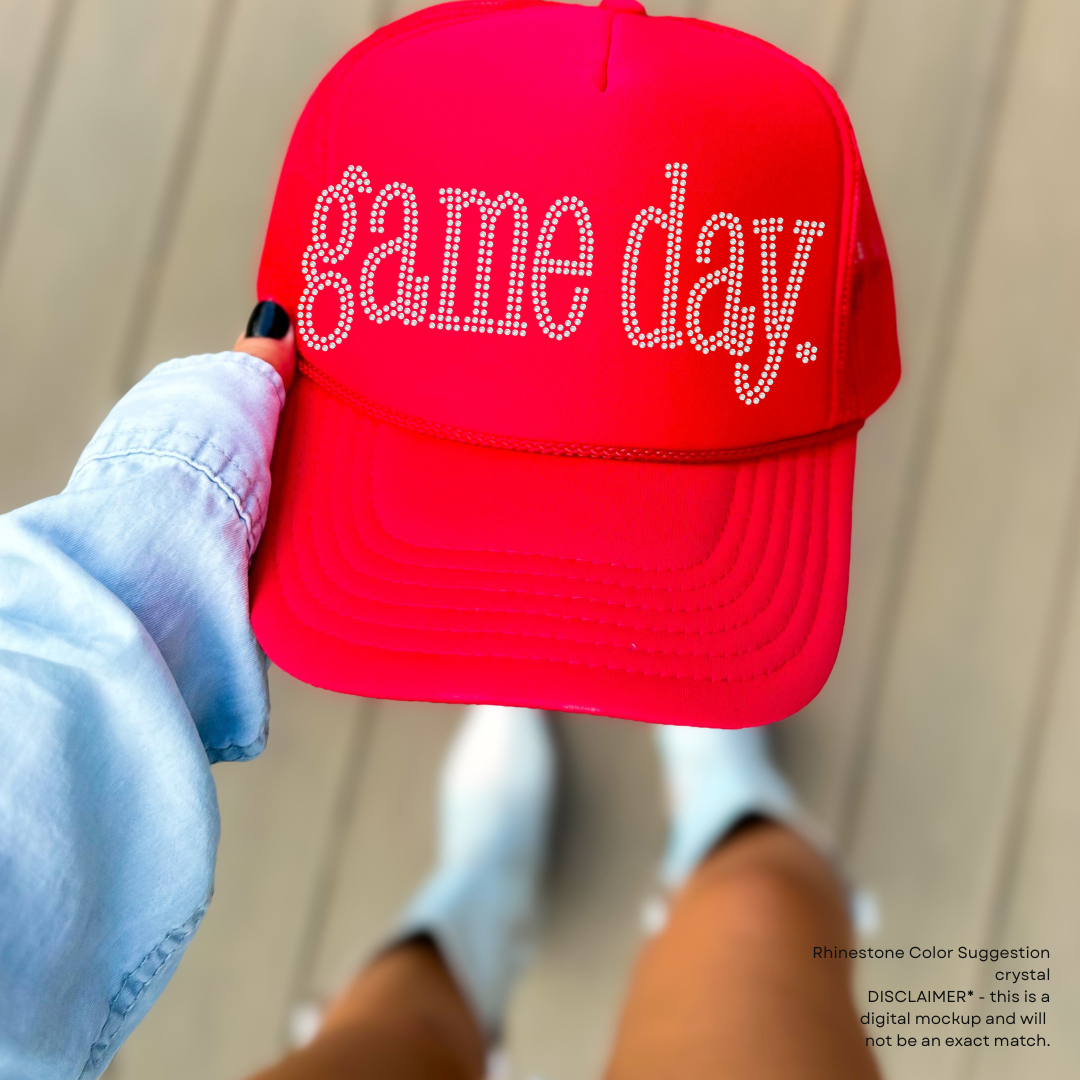 game day period. SHEET OF FOUR RHINESTONE TRANSFERS