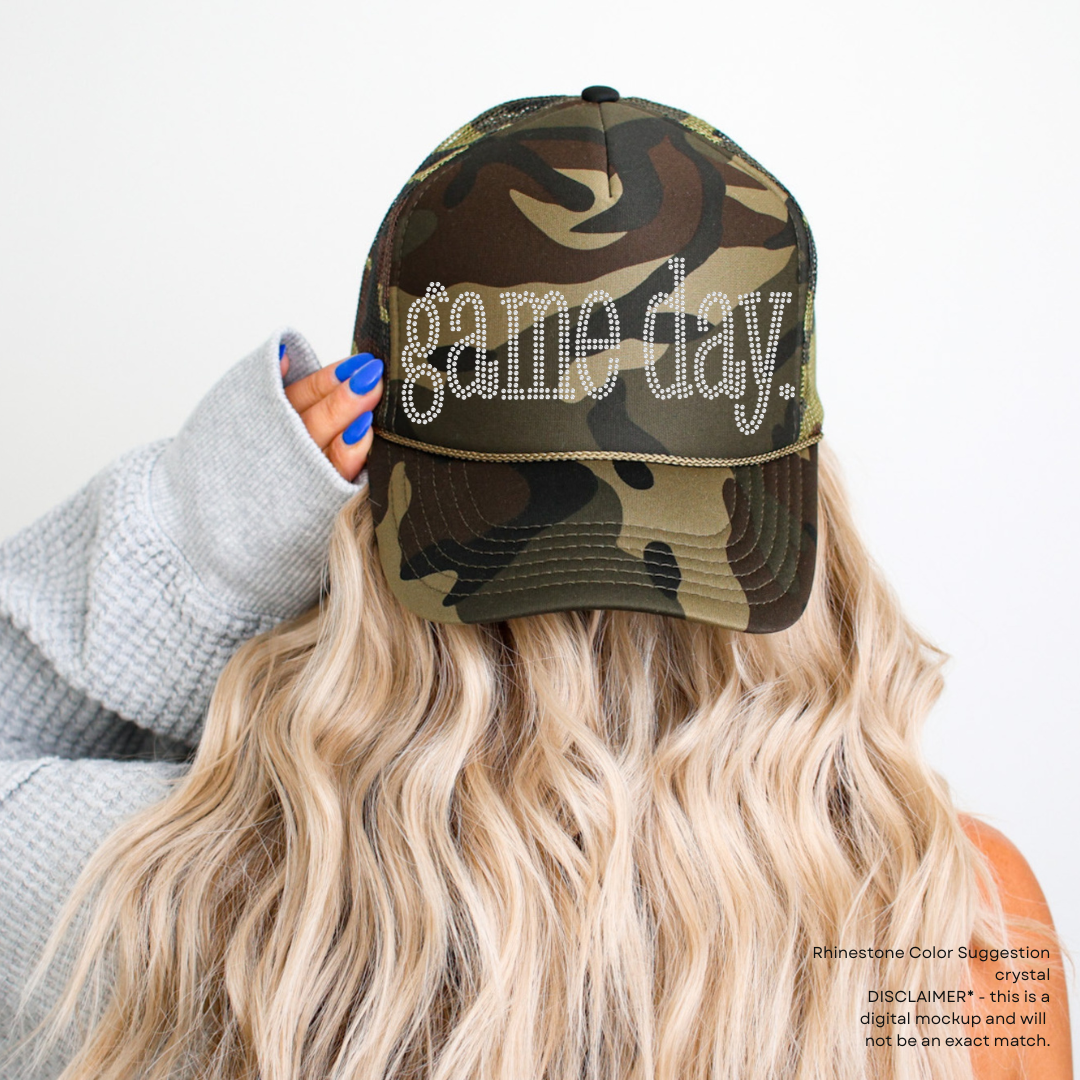 game day period. SHEET OF FOUR RHINESTONE TRANSFERS