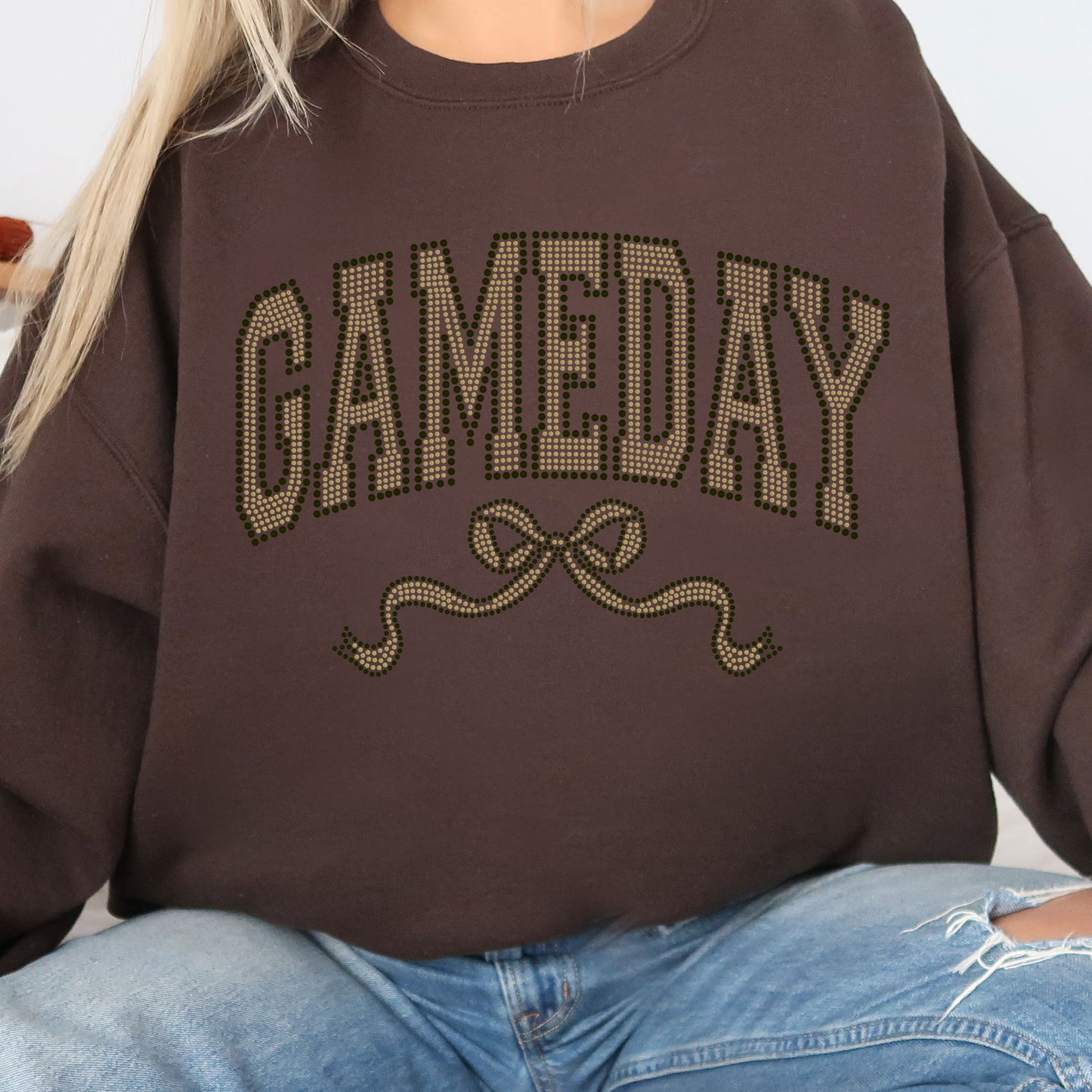 Game Day Coquette Bow SPANGLES TRANSFER