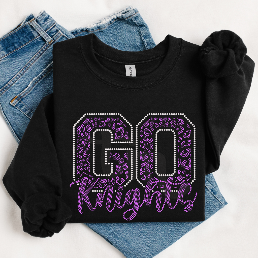 Go Knights Leopard Print SPANGLE TRANSFER
