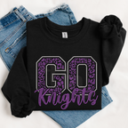 Go Knights Leopard Print SPANGLE TRANSFER