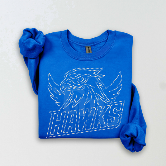 Hawks w/ Mascot Name SPANGLE TRANSFER