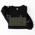 Hawks Double Outline SPANGLES TRANSFER
