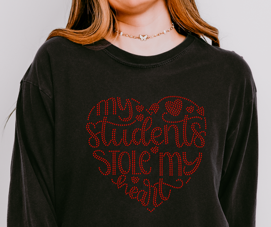 My Students Stole My Heart RHINESTONE TRANSFER